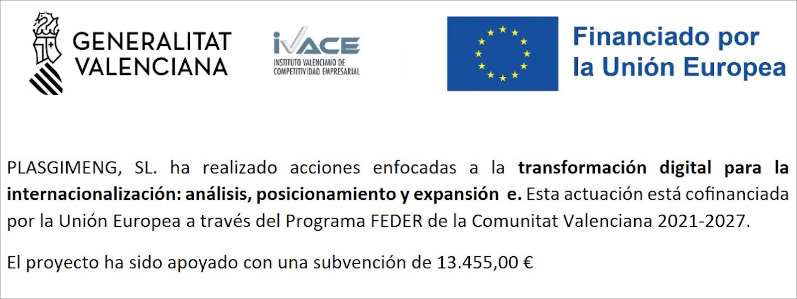 Subvención - Plasgimeng