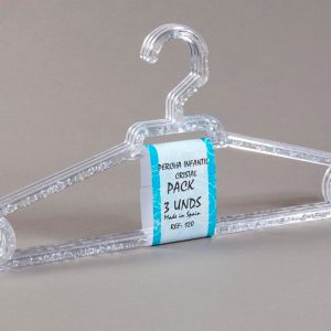 Percha Infantil de Plástico Inyectado CRISTAL 3 unidades por pack