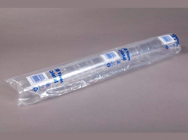 Vaso Plástico Inyectado TUBO CRISTAL 10 Unidades por pack